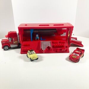 Disney Pixar Cars Movie Travel Time Mack (with Luigi & Guido) Hauler + McQueen